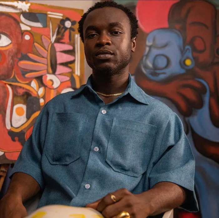 Portrait of Nana Danso in his studio