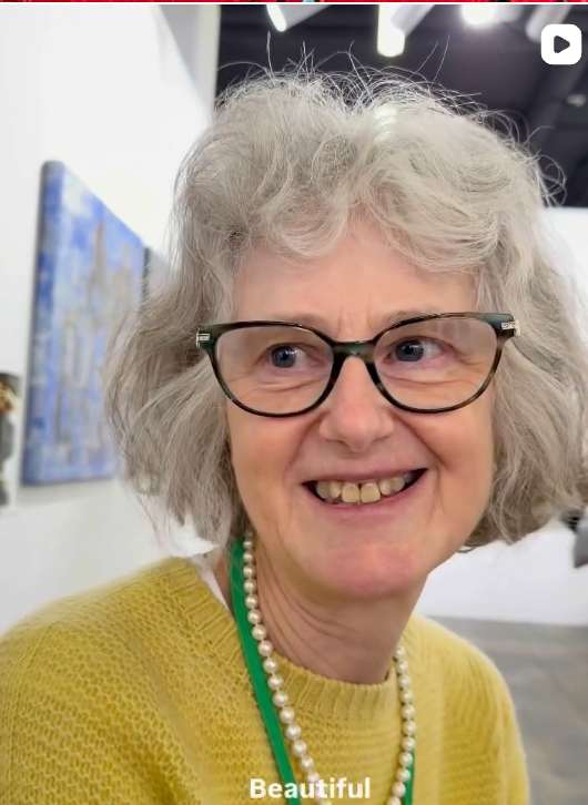 Janet Rady on the shared stand at VOLTA Basel